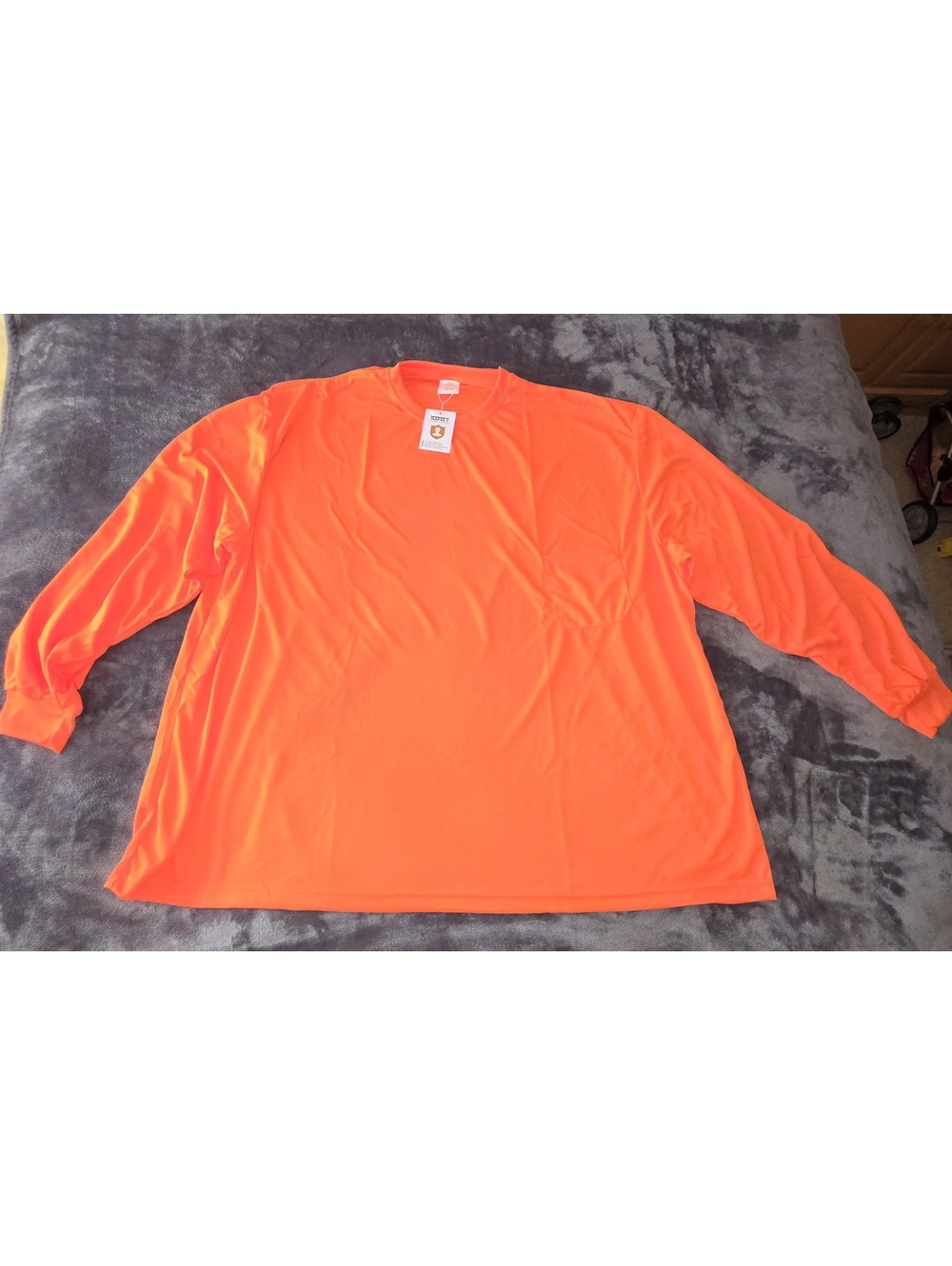 Tru Fit neon orange long sleeve athletic shirt 2XL